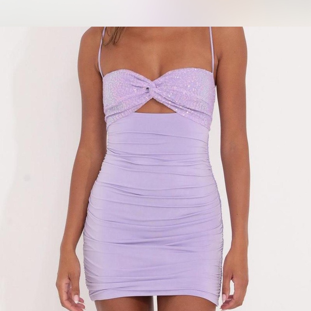 Lucy in the Sky Lilac Sparkle Mini Dress